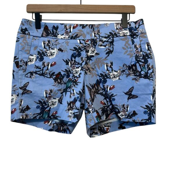 J Crew Pants - J.Crew Factory Bontanical Floral Bird Chino Shorts Size 6